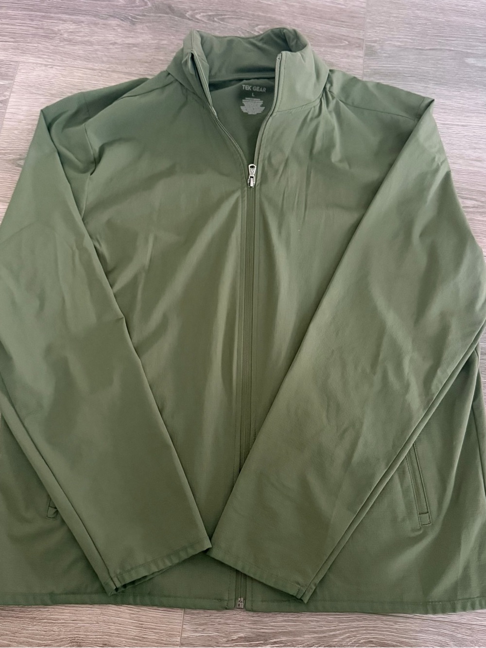 tek gear Men's Olive Green Lightweight Full-Zip Jacket